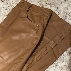 Zara Faux Leather Mom Fit Pants